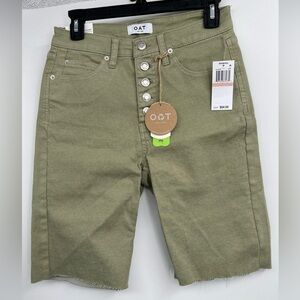 OAT New York Women's Size 28 Green High-Rise Bermuda Shorts